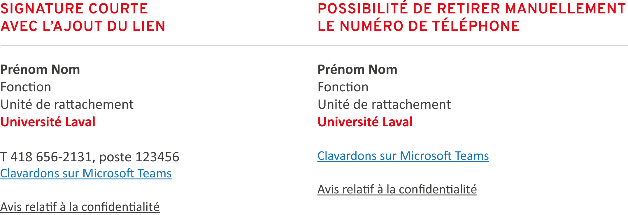 signature avec mention Teams